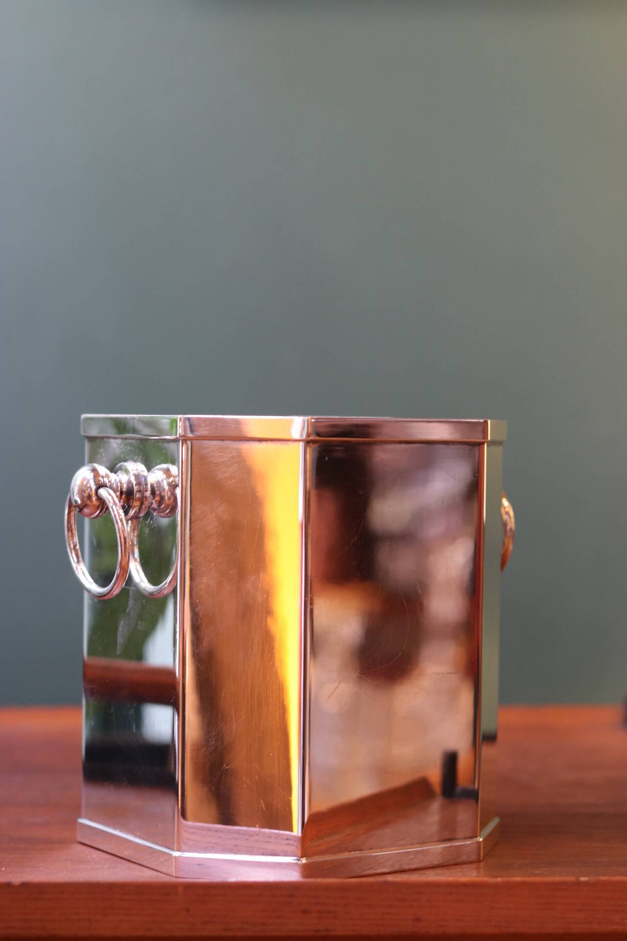 Silver-plated champagne cooler made by the silversmith St James