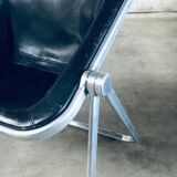 Plona Leather Side Chair by Giancarlo Piretti for Castelli, 1970s