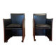 Mario Bellini - pair of BREAK 401 leather armchairs for CASSINA