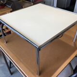 Vintage 80s chrome coffee table
