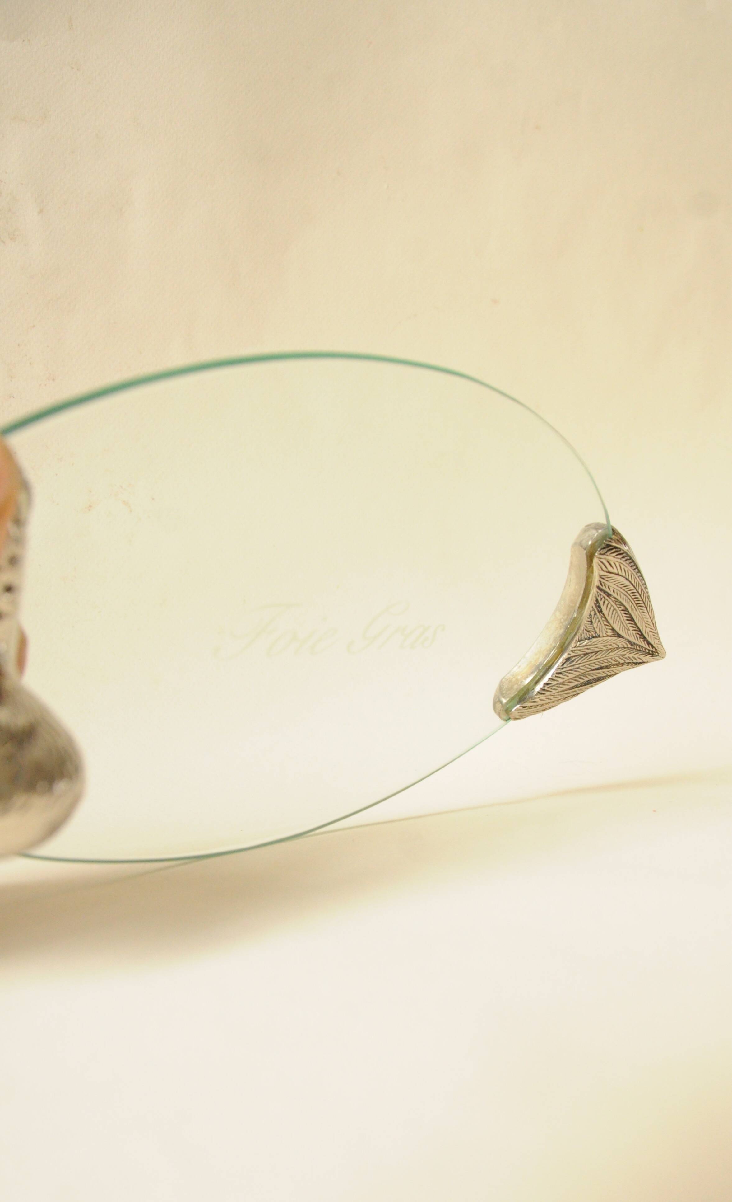 Vintage Foie Gras Dish - Duck Design – Glass Presentation Platter