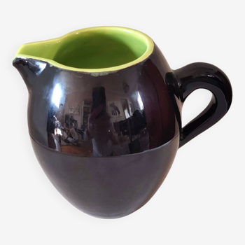 Two-tone ceramic pitcher Keramos Sèvres 1960s