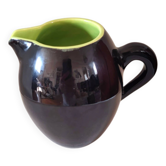 Two-tone ceramic pitcher Keramos Sèvres 1960s