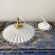 Vintage pendant light in serrated opaline