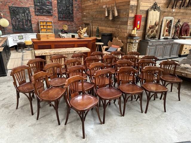 Suite of 23 bistro chairs