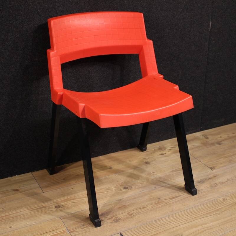 Paire de chaises rouges City par Lucci & Orlandini pour Lamm