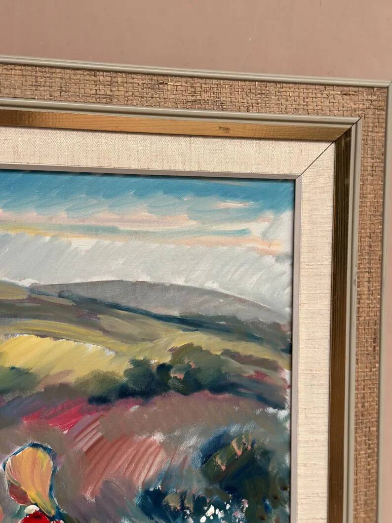 Original Swedish Oil on Canvas - "Children Playing" by Nils Sewerin (1920-1985) - Signed - Vintage and Framed - 77 × 66 cm (30.3" × 26")