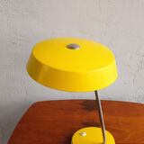 East germany vintage yellow table lamp by veb narva leuchtenbau, 1960s