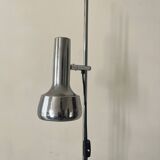 chrome metal reading lamp with 1 spotlight, 1970s design