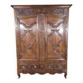 Louis XV carved oak wardrobe