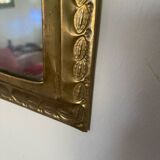 Ethnic brass mirror crafted in the 1980s.