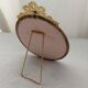 Miroir biseauté en laiton doré vintage -17x23cm