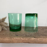 5 vintage emerald green glasses