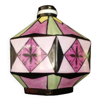Vase hexagonal époque art deco porcelaine de limoges france