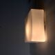 Square opaline wall and ceiling light 19 cm white glass 1960