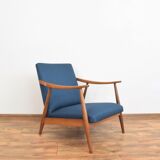 Teak desk and walnut armchair