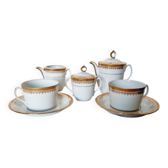 Lujoso Play para Café o Tee para respaldo en Porcelana Tharaud Limoges Modelo Austerlich