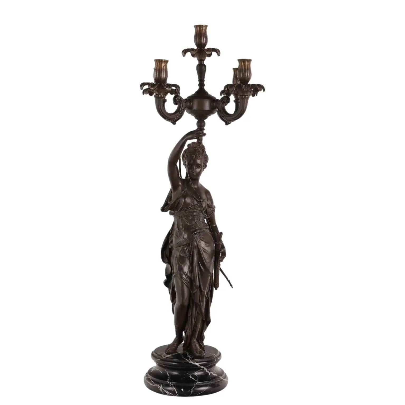 Antique bronze candelabrum Europe 20th Century