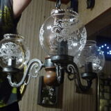 Vintage chandelier 3 branches up