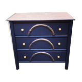 Chest of drawers 3 drawers in restyled wood