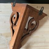 Wooden corner shelf