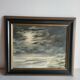 Oil on Panel P. Scherer Moonlit Seascape