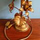 Lampe de table italienne en métal dorée, style Hollywood Regency, 1970