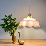 Vintage pendant lamp in pink opaline