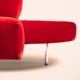 Red velvet Tatlin Sofa by Edra Italy