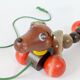 Vintage wooden pull-along dachshund toy | Lorenz, Germany