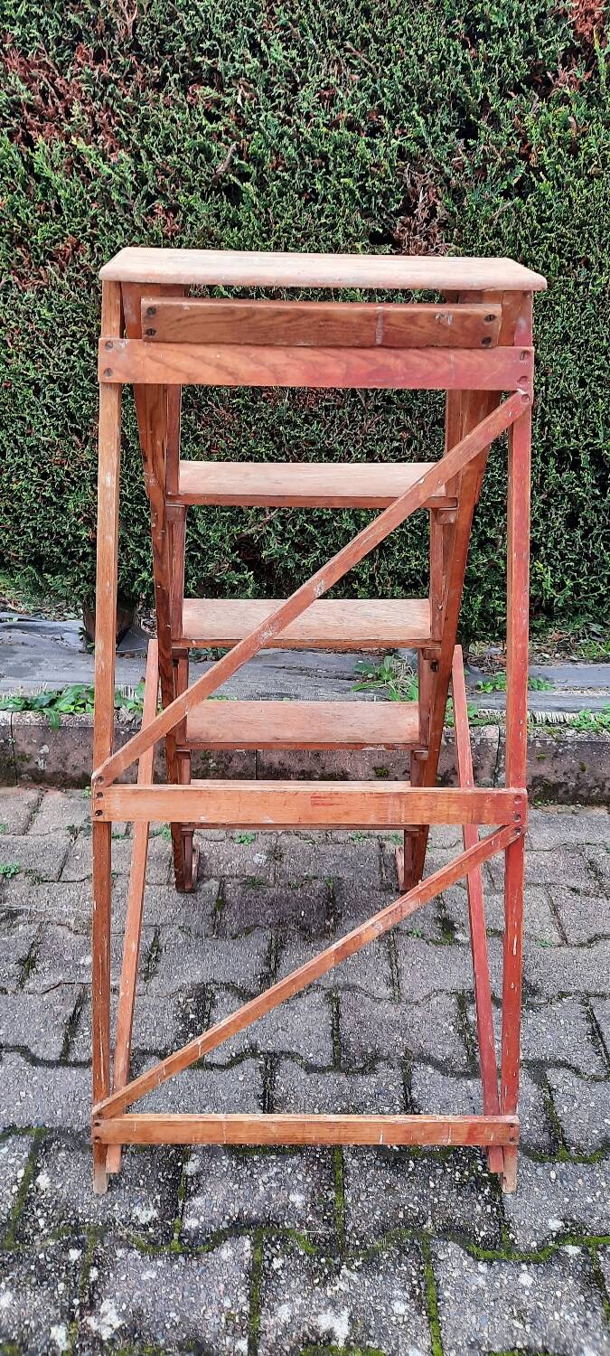 Varnished painter's step ladder