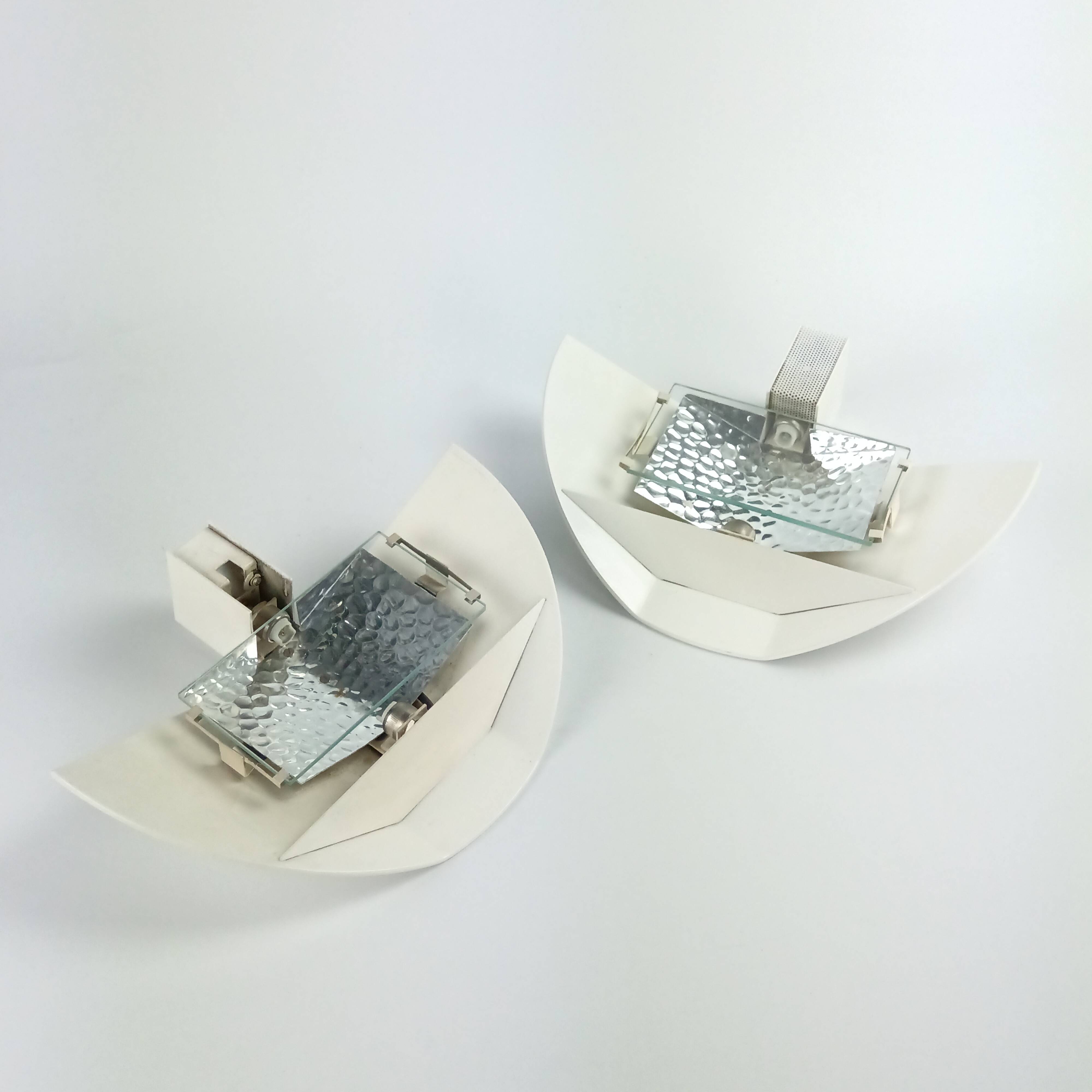 Space age wall lights, 1980, set of 2