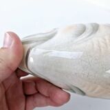 Gravy Boat With Handle Old Earthenware Ceramic Sarreguemines Salmon Fish Shape