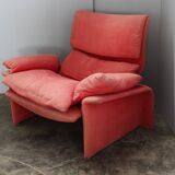 Vintage Red Velvet Armchair by Saporiti Italia, Italy