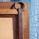 Old Burmese teak mirror with copper fittings