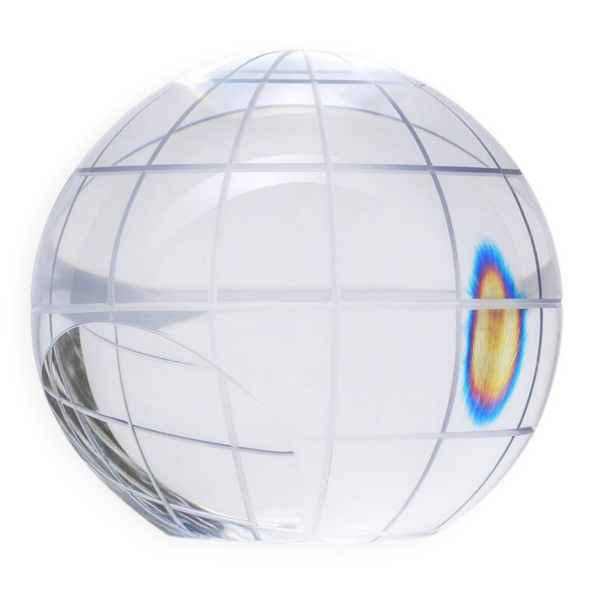 Vintage Decorative Glass Sphere, 1970s