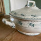 Old tureen in earthenware iron earth Alexandra
