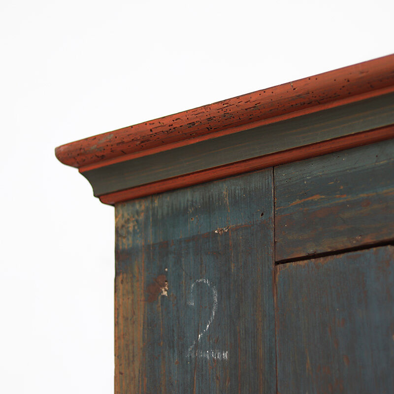 Rustic Farmhouse Folk Art Painted Bridal Cabinet