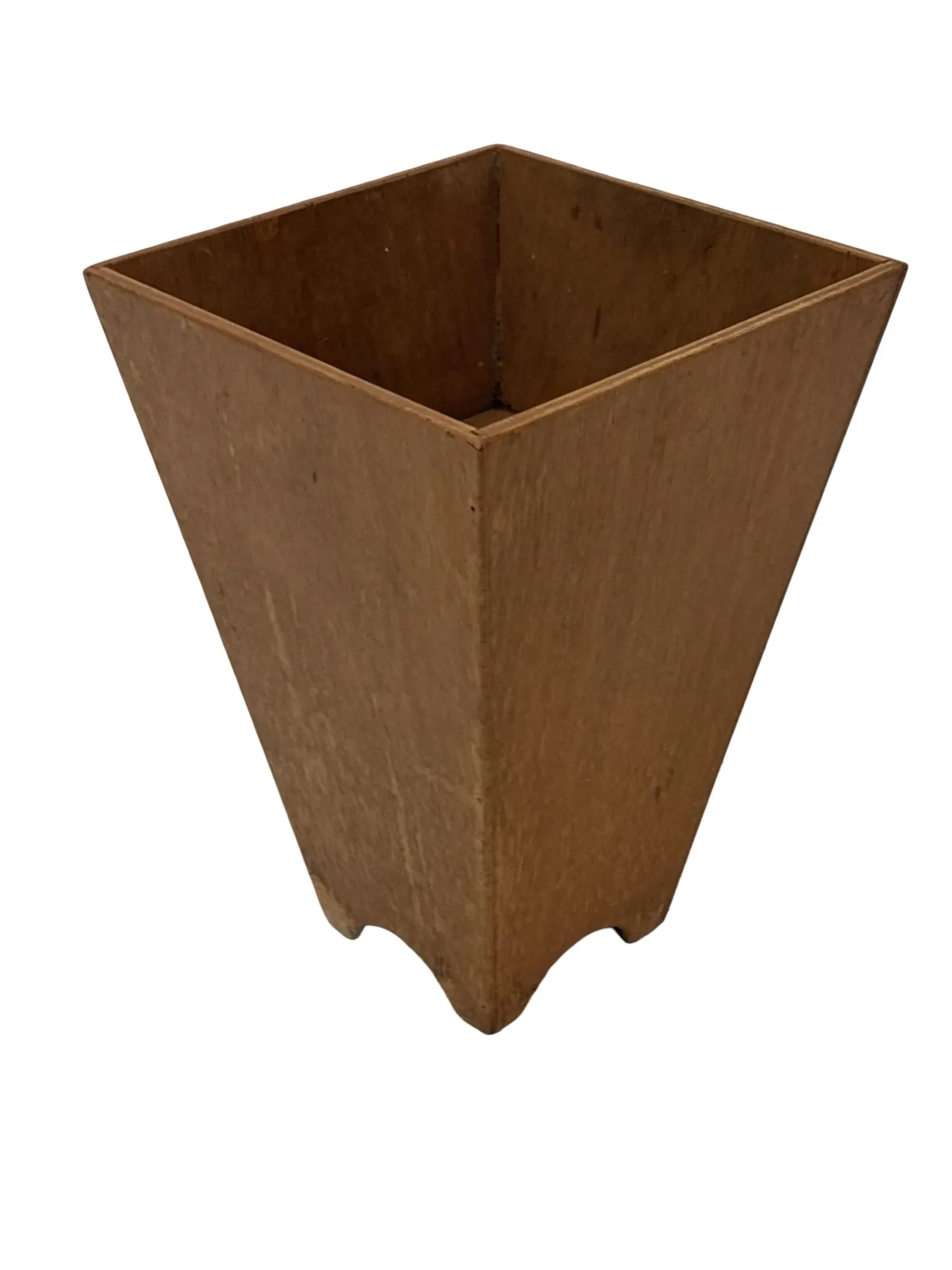 Jardinière en bois minimaliste, géométrique vintage