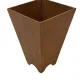 Vintage wooden planter with a minimalist, geometric design