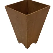 Jardinière en bois minimaliste, géométrique vintage