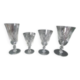 Set of 29 stemmed glasses, flared shape