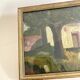 Huile vers 1900, cadre bois et vitre