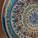 Italian blue ceramic ashtray, design Aldo Londi for Bitossi, 1960