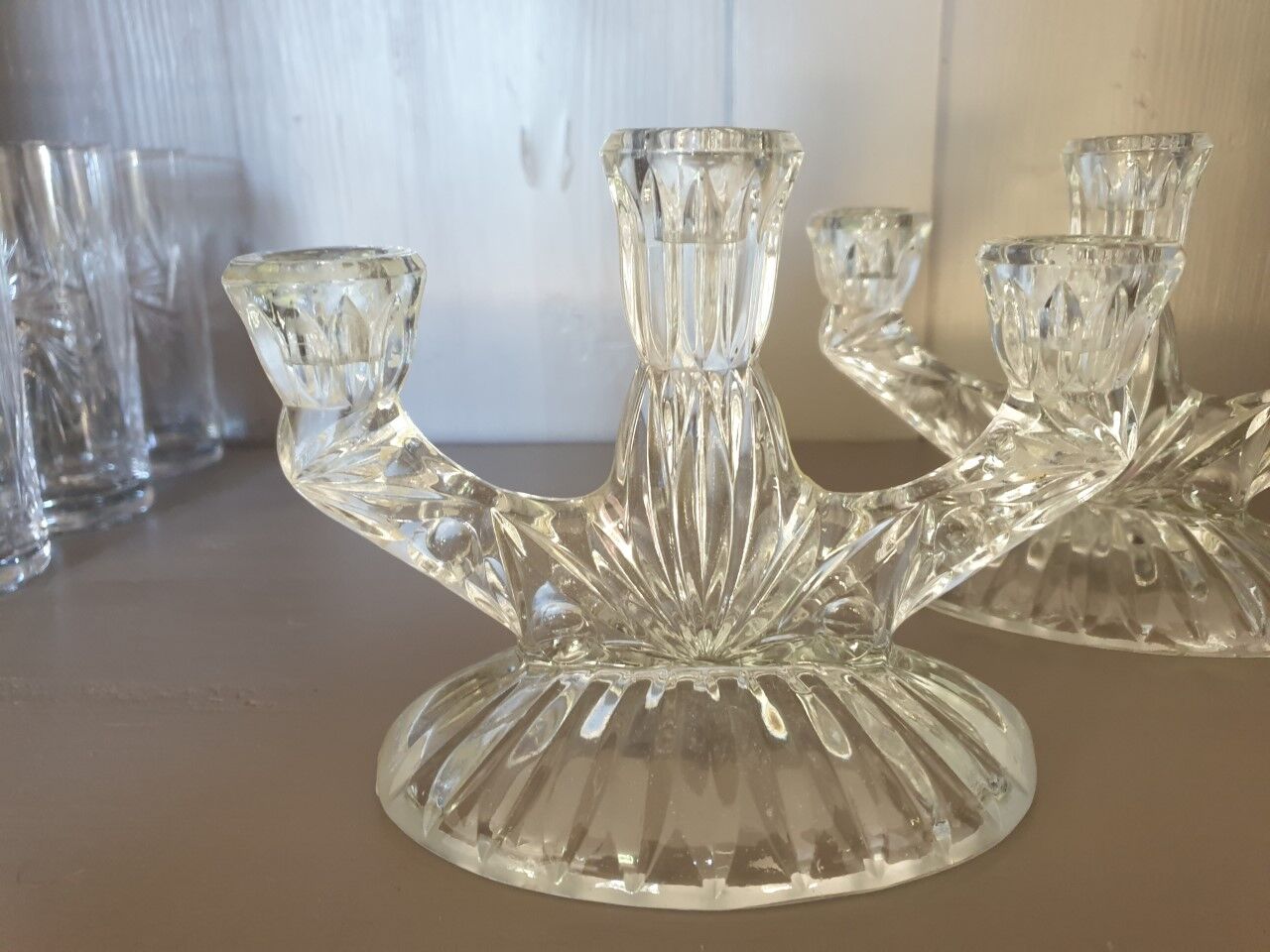 Pair of candle holders