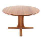 Danish round 2x extendable dining table 'Hune' - solid teak - danish design