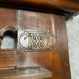 Coat rack with chest function in solid oak circa 1880
