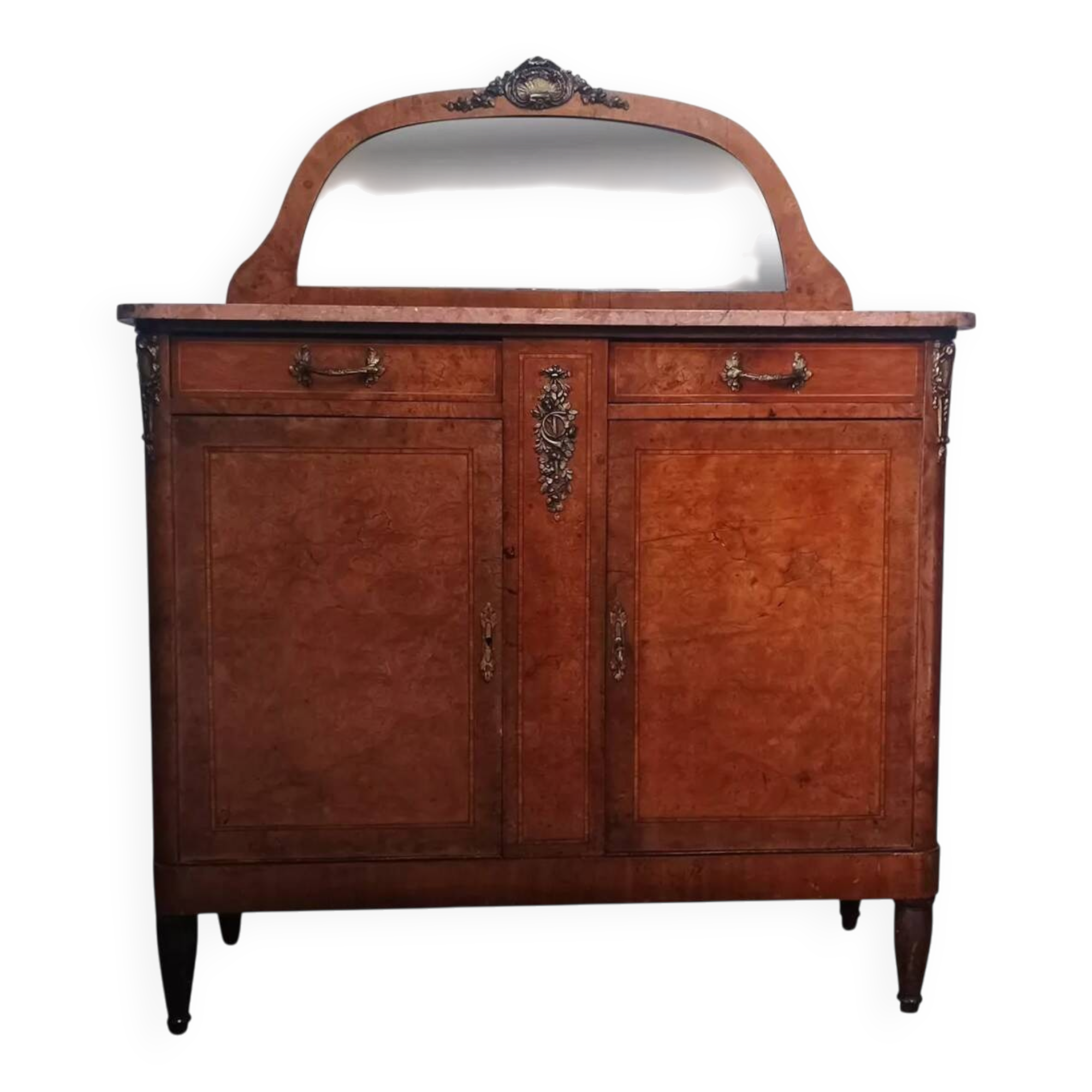 Art Deco walnut burl buffet