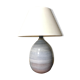 Old Blue Enamels EnamelSed Earth Ball Lamp Signed Blue - Vintage Cream Lamp