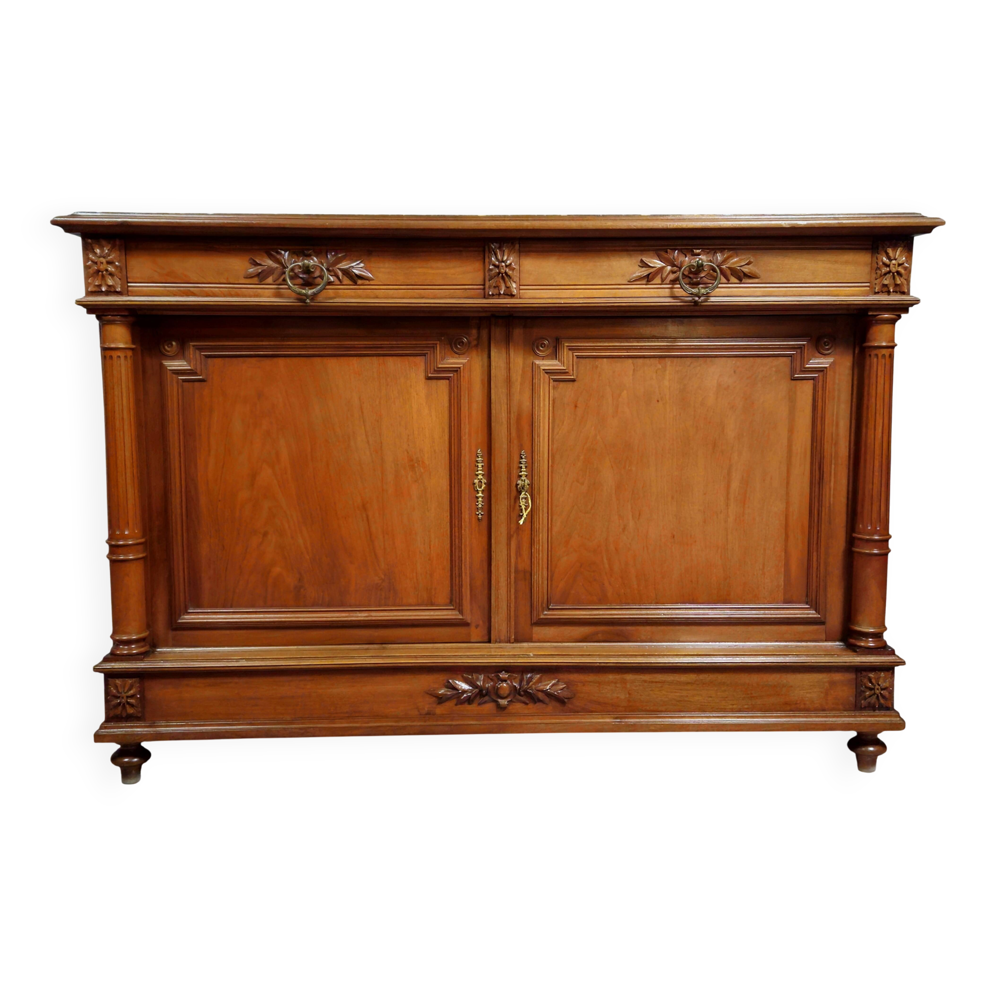 Buffet style Renaissance in mahogany with marble top – 19th century